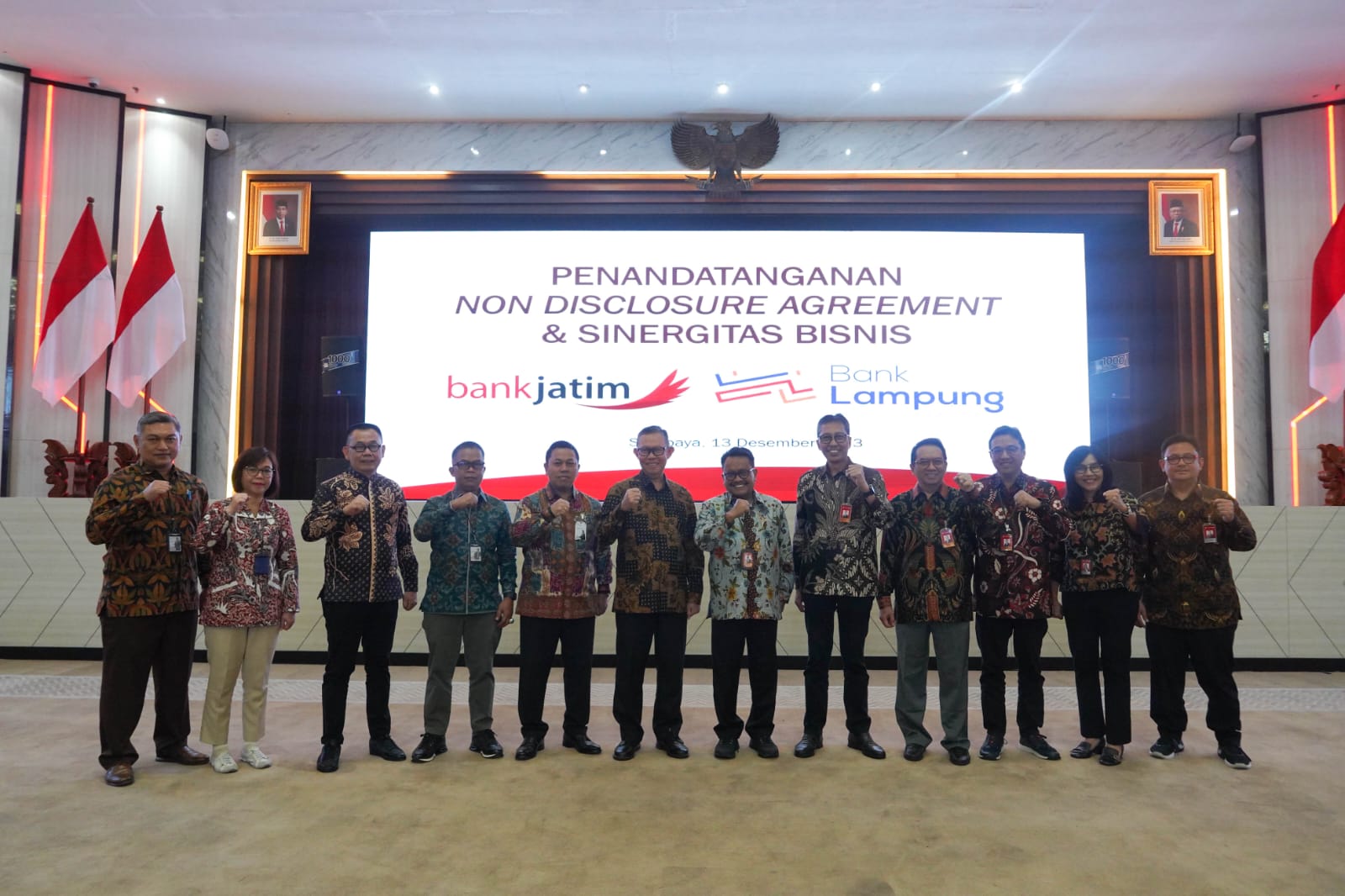 Babak Baru Pembentukan KUB Bank Jatim dan Bank Lampung, NDA dan PKS Diteken Kedua Pimpinan Bank