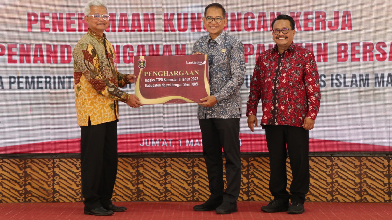 Elektronifikasi Transaksi Pemerintah Kabupaten Ngawi 100 Persen, Berkat Kerja Sama dengan Bank Jatim