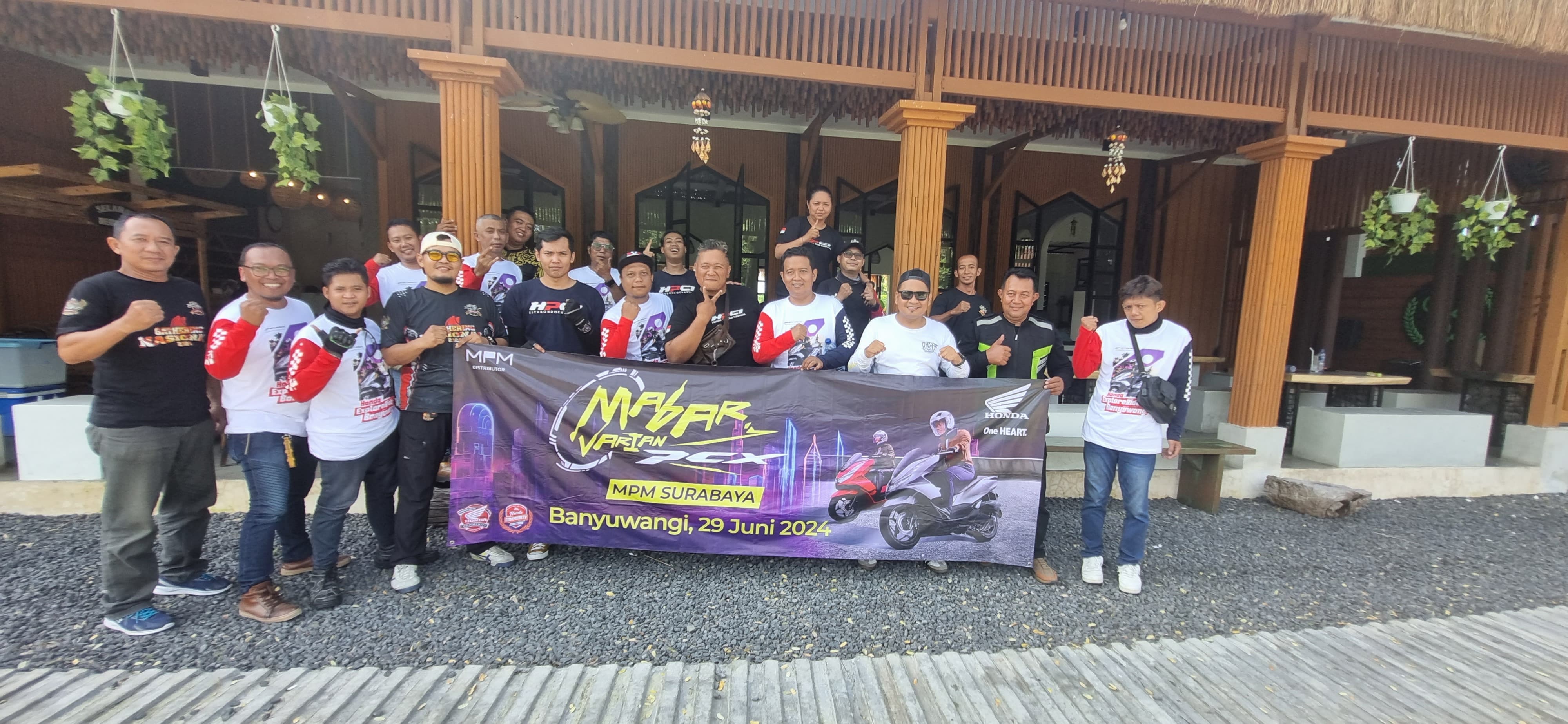 Sunmori dan Mabar Pecinta Honda PCX160 di Banyuwangi
