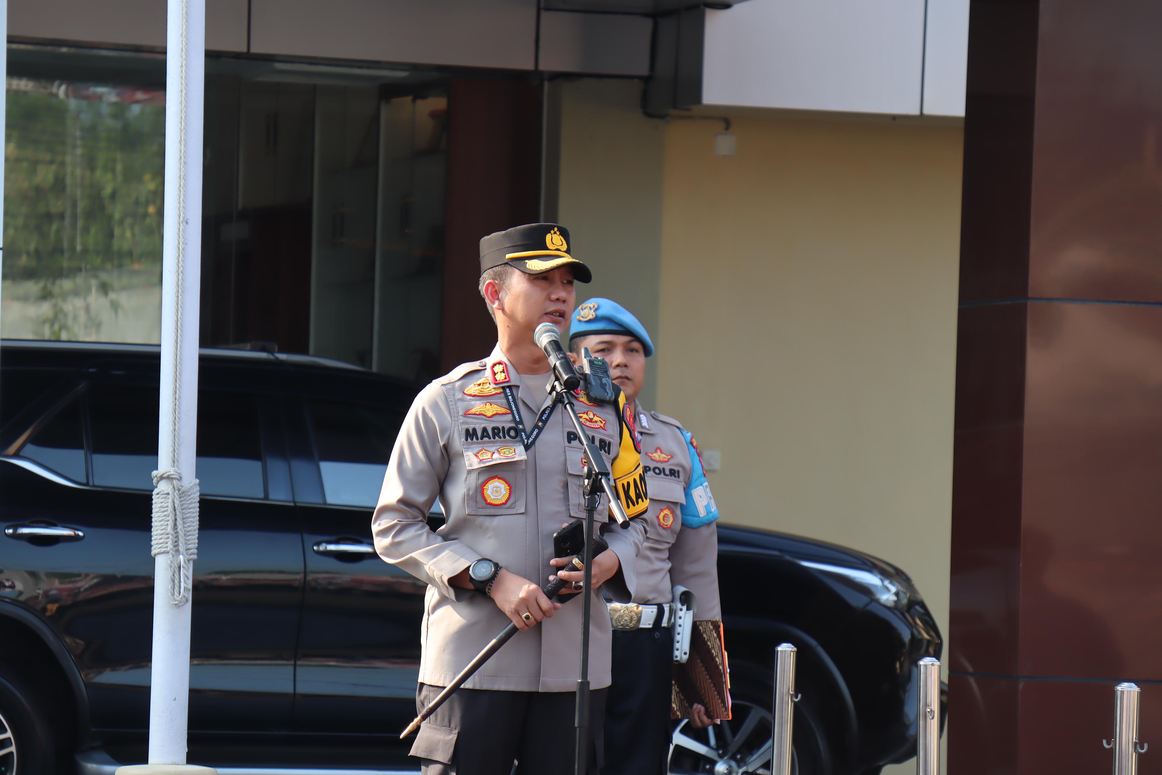 Polres Bojonegoro Turunkan 700 personel Gabungan saat Pengesahan Warga Baru Perguruan Pencak Silat
