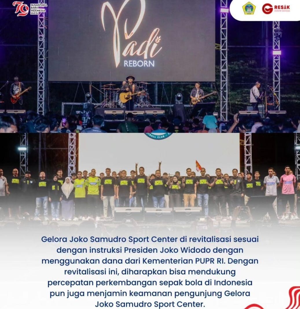 Gelora Joko Samudro Sport Center Kabupaten Gresik Berstandar FIFA Usai Direvitalisasi Kementerian PUPR