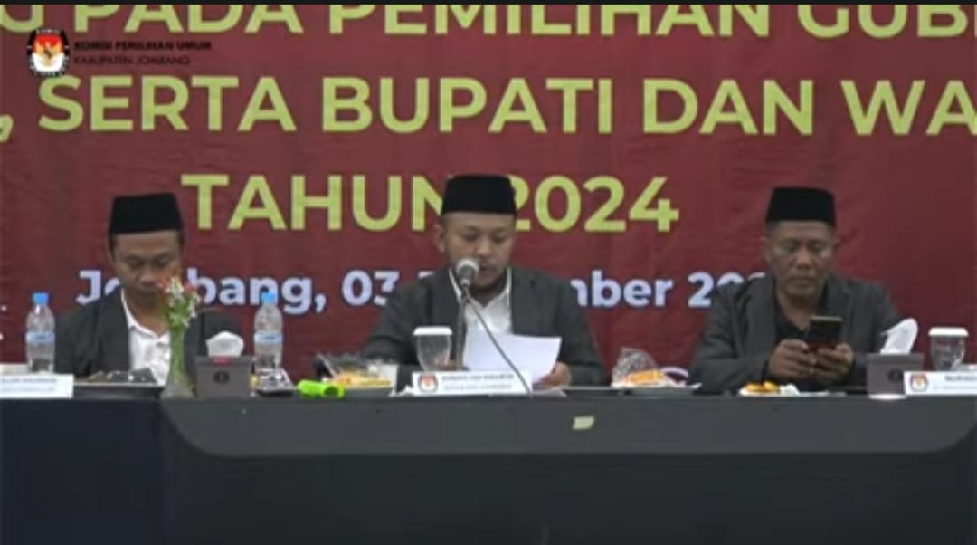 Hasil Rekapitulasi KPU Jombang, Paslon Bupati dan Wakil Bupati Warsubi-Salman Unggul Atas Petahana dengan 515.880 Suara