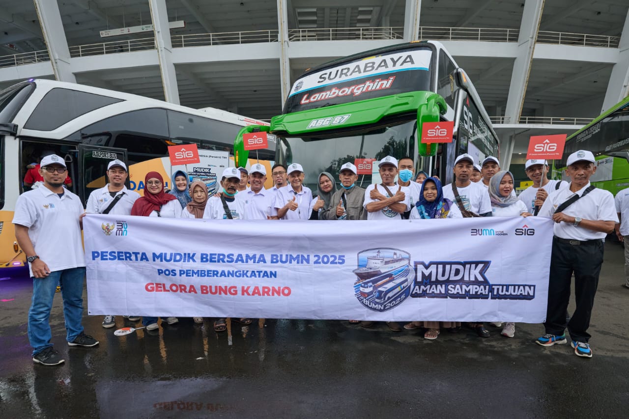 Mudik Bersama BUMN 2025, SIG Berangkatkan 2.160 Pemudik & Sediakan Posko Mudik di Empat Provinsi