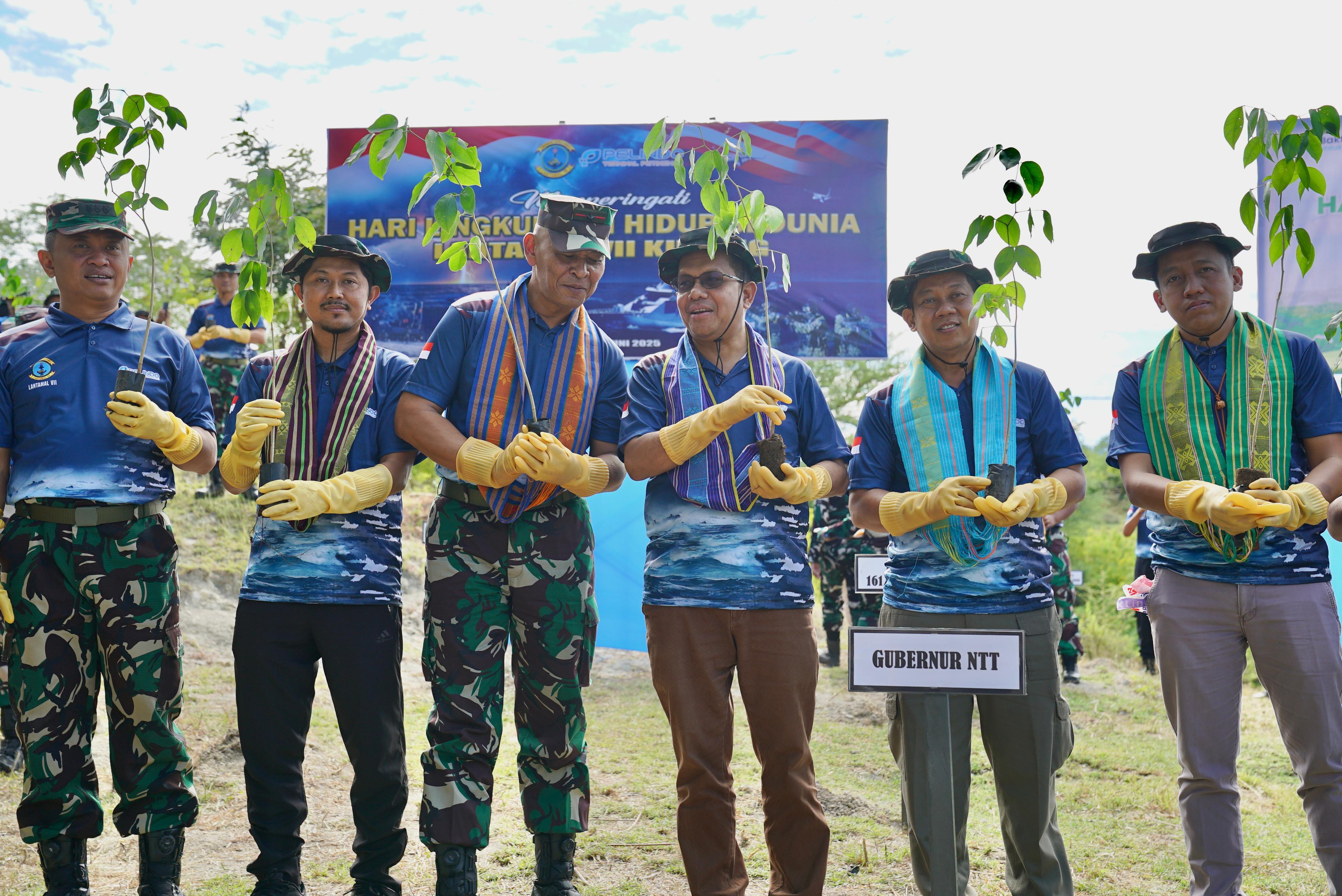 Napas Baru Kupang, Pelindo dan TNI AL Hijaukan Embung Noelpopo dengan 5.000 Pohon