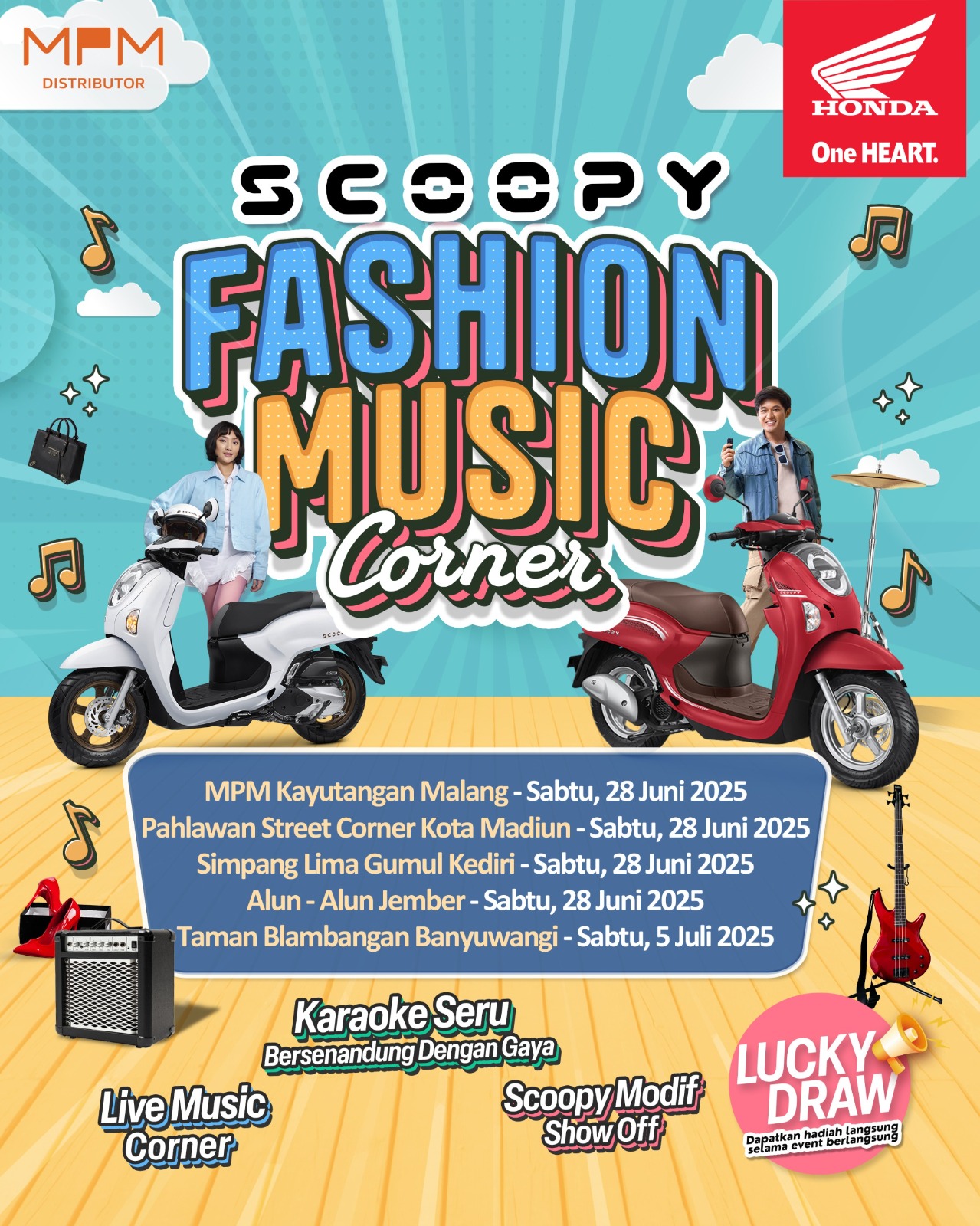 Scoopy Fashion Music Corner Hadir di Lima Kota, Siap Ramaikan Akhir Pekan Anak Muda dengan Gaya dan Musik