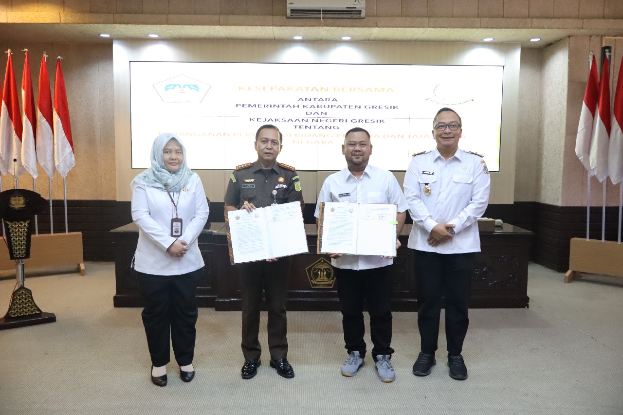 Pemkab Gresik dan Kejari Sepakati Kerja Sama Penanganan Perdata dan TUN dengan Fokus Pengembalian Aset Daerah