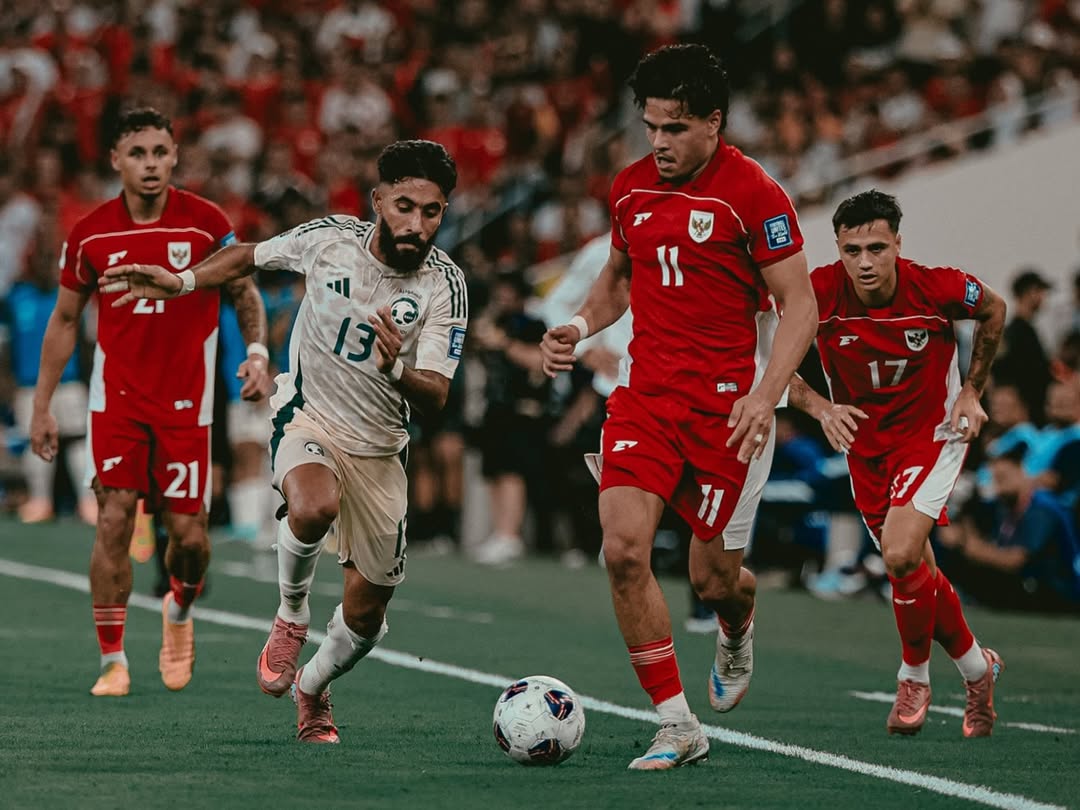 Dramatis! Garuda Takluk 2-3 dari Arab Saudi di Laga Perdana Putaran Keempat Kualifikasi Piala Dunia 2026