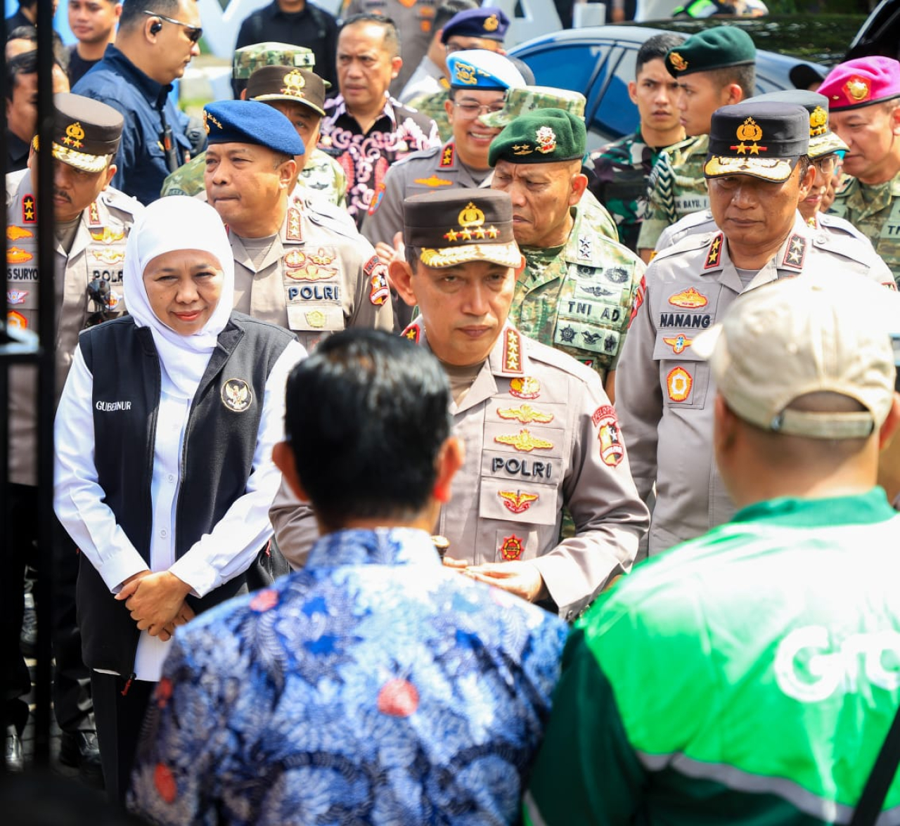 Kapolri Pimpin Apel Bersama 4.425 Ojol Jogo Jatim