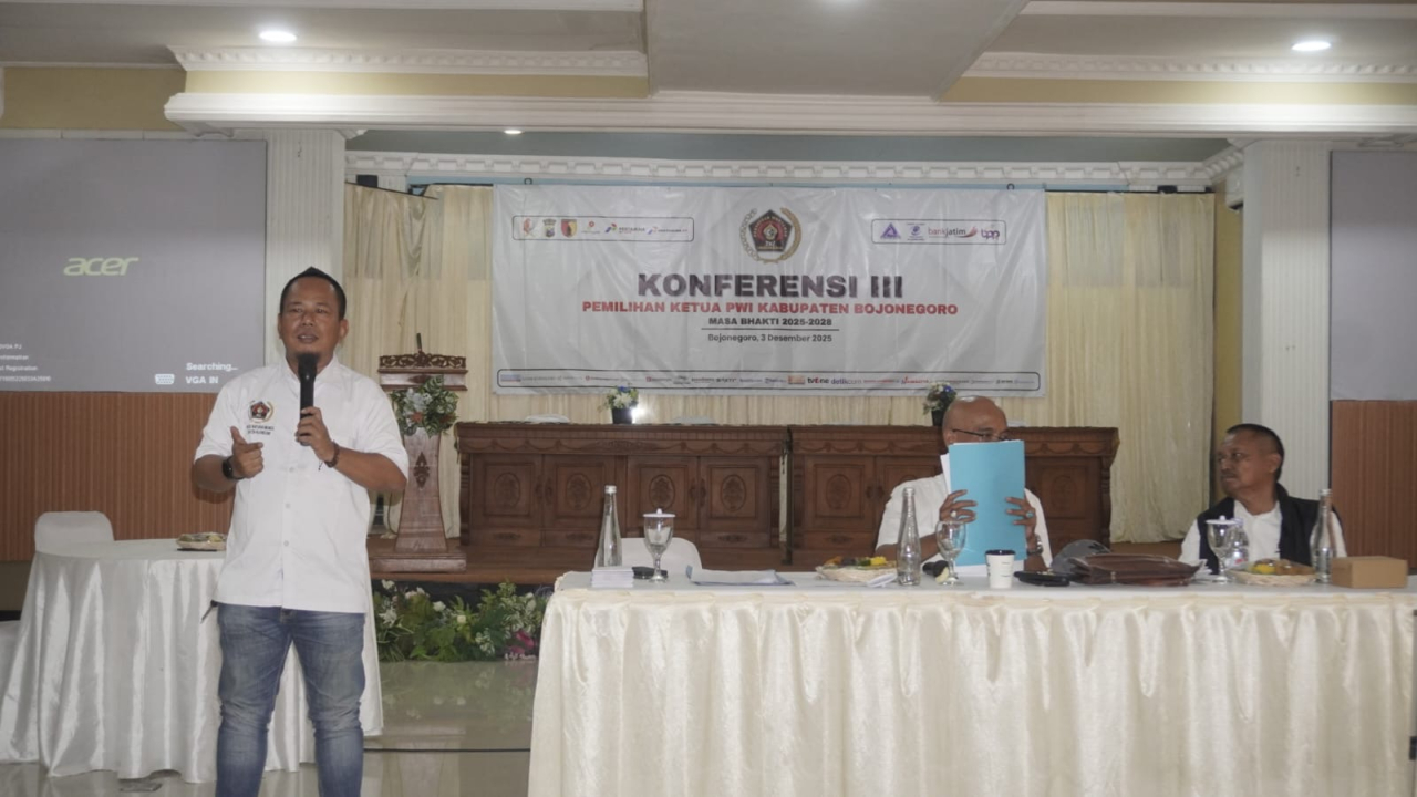 Konferensi III PWI Bojonegoro: Sasmito Anggoro Terpilih sebagai Ketua Periode 2025-2028