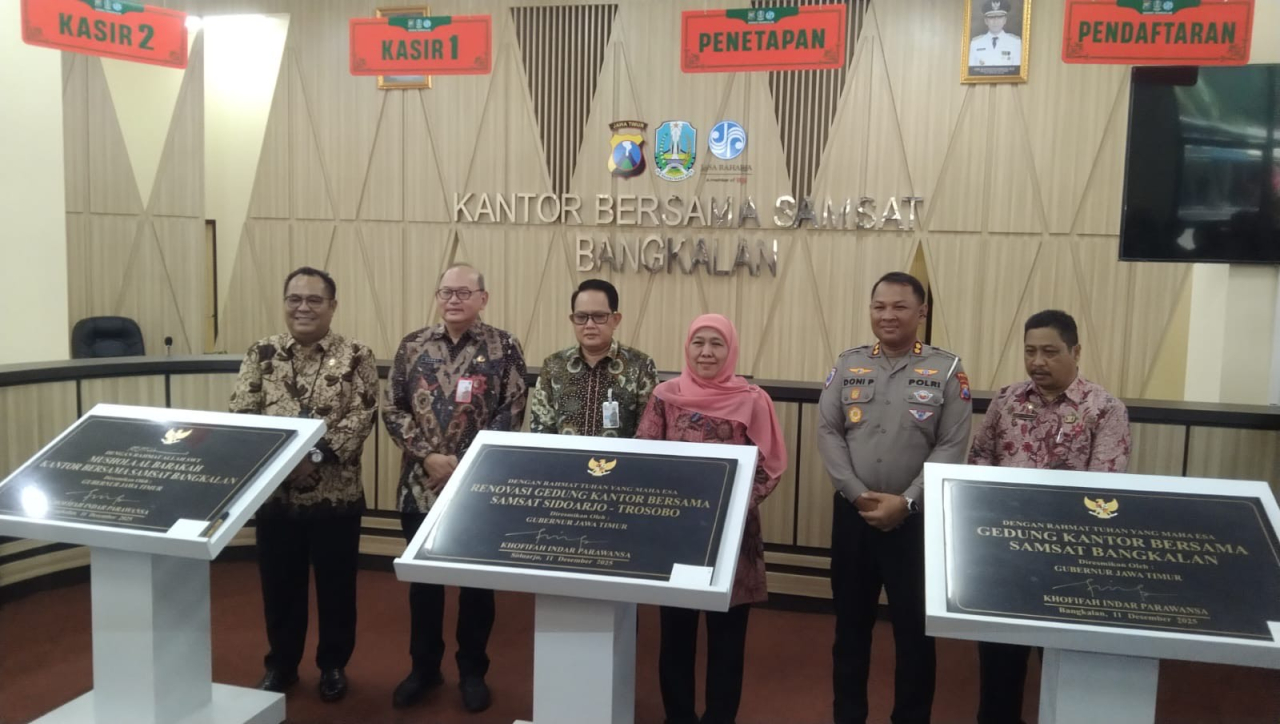 Gedung Baru KB Samsat Bangkalan Diresmikan Khofifah, Layanan Publik Dituntut Makin Cepat dan Tanpa Kendala