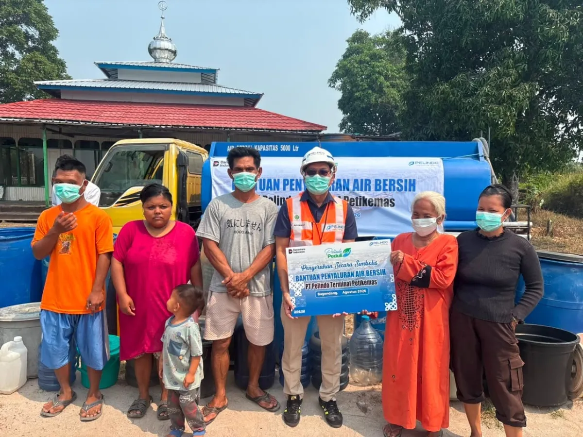 Kemarau dan Kabut Asap Melanda Kotim, Pelindo Distribusikan 70 Tangki Air Bersih