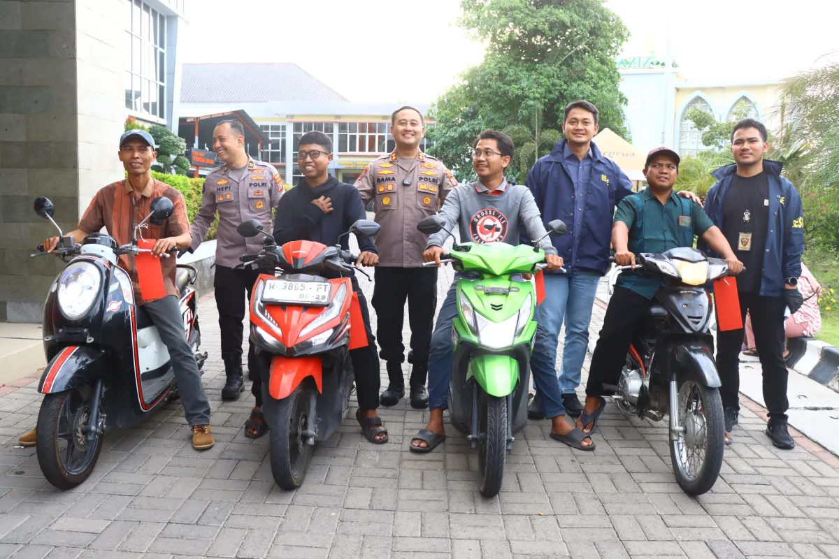 Dua Residivis Curanmor Dibekuk di Gresik, Polisi Kembalikan Empat Motor ke Korban