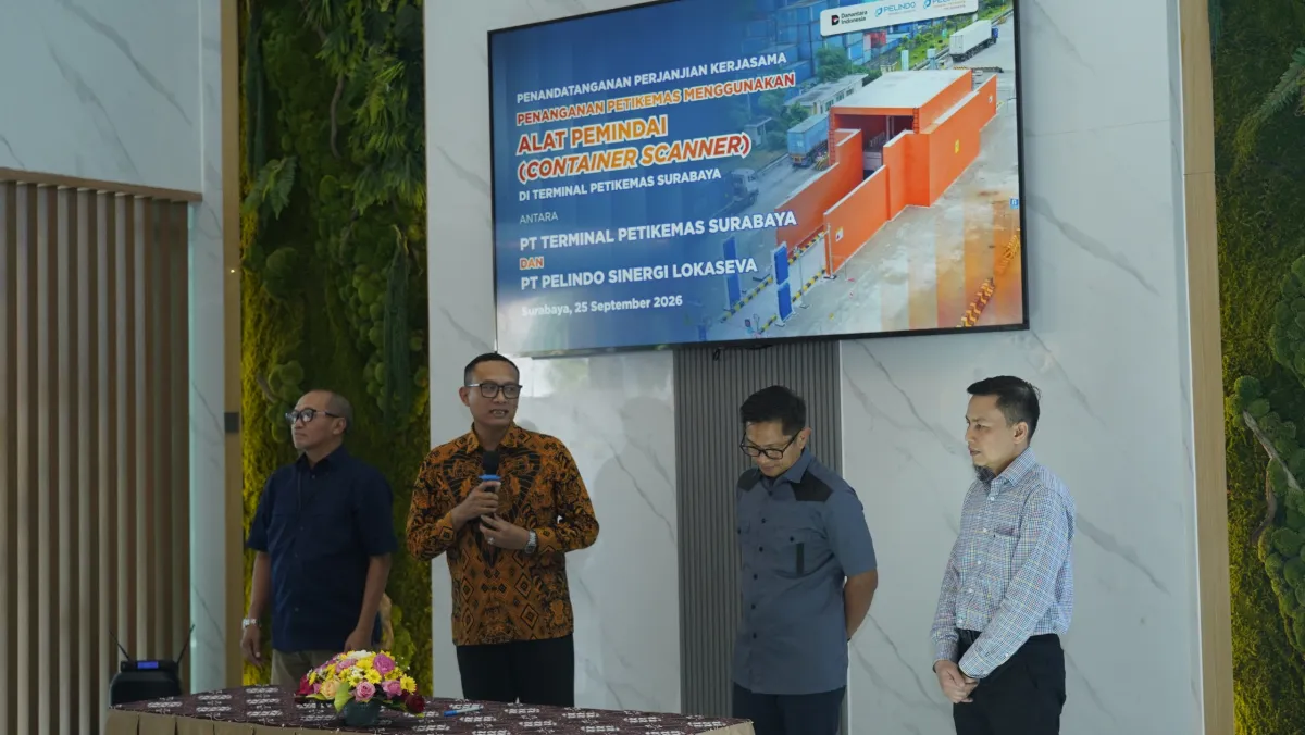 PT Pelindo Sinergi Lokaseva dan PT Terminal Petikemas Surabaya Hadirkan Container Scanner  di Surabaya
