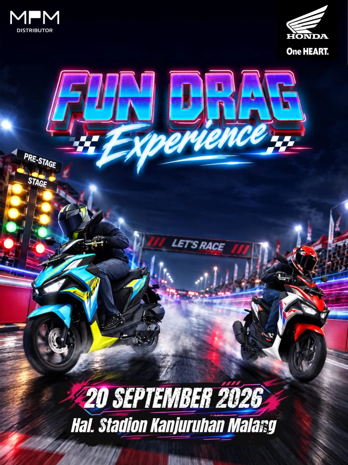 MPM Honda Hadirkan LAKI CODE, Padukan Kreativitas, Modifikasi dan Night Ride di Malang