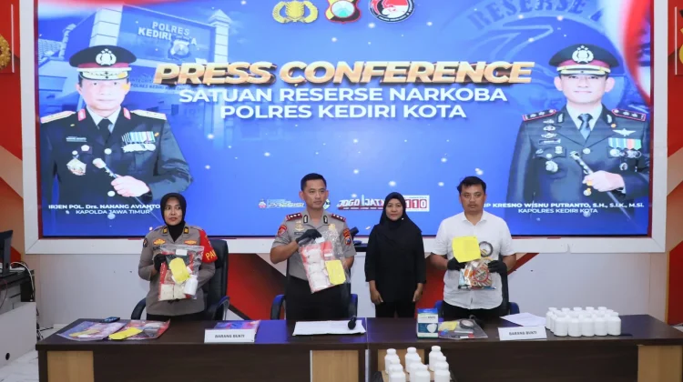 Polres Kediri Kota Ungkap 19 Kasus Narkoba, 21 Tersangka Diamankan
