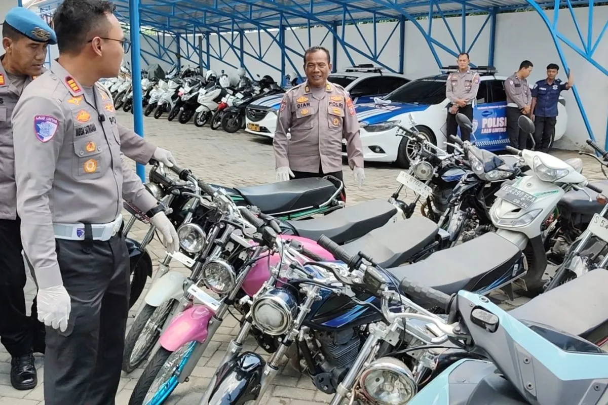 Puluhan Motor Balap Liar Diamankan Polres Kediri