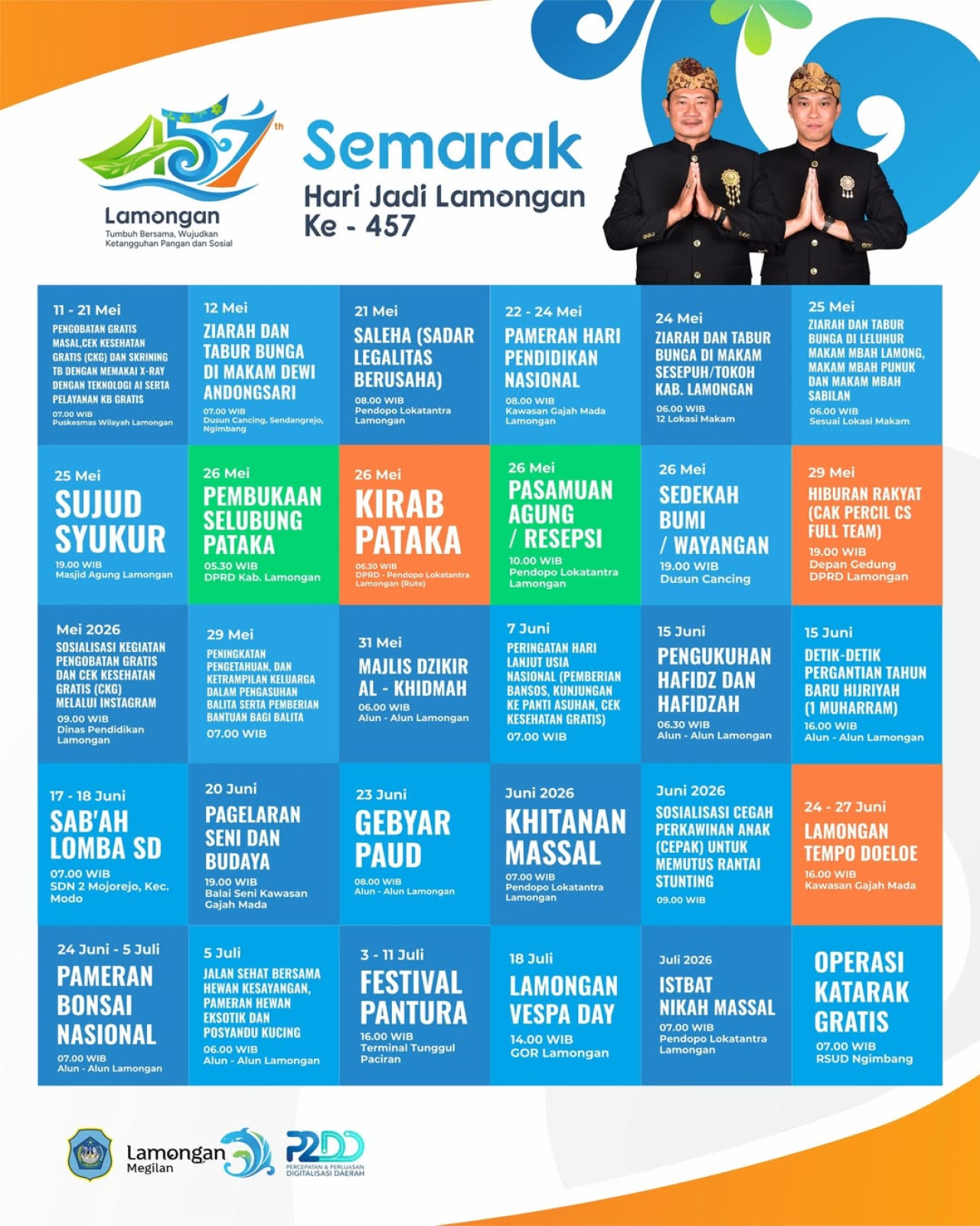 Semarak Hari Jadi ke-457, Kabupaten Lamongan Hadirkan Rangkaian Acara Mulai Bakti Sosial Hingga Festival Budaya