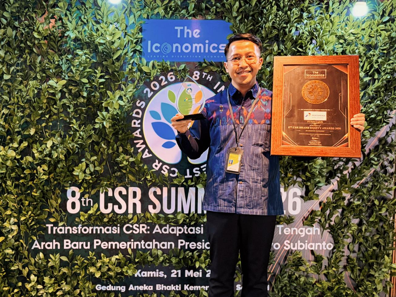 Komitmen TJSL Berkelanjutan, Patra Logistik Raih Indonesia CSR Brand Equity Awards 2026