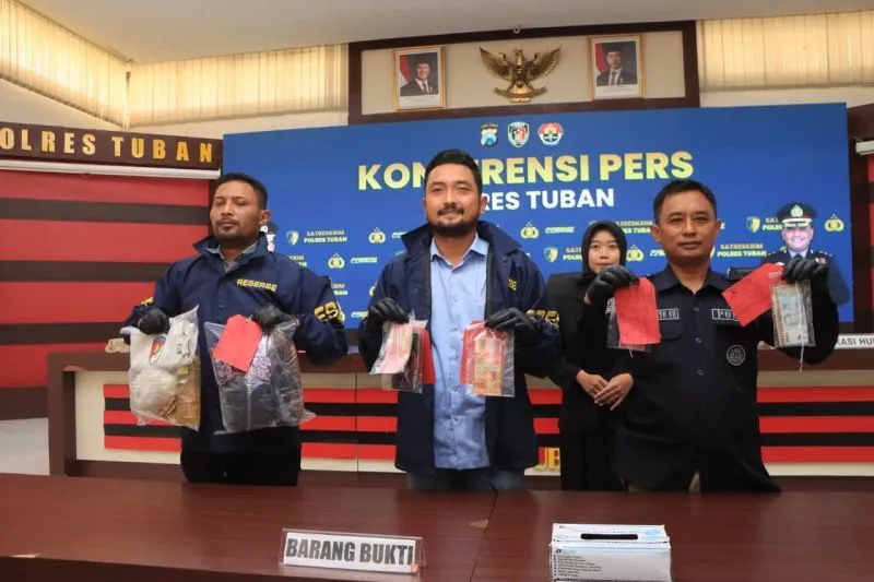 Tiga Pengedar Uang Palsu Dibekuk Satreskrim Polres Tuban