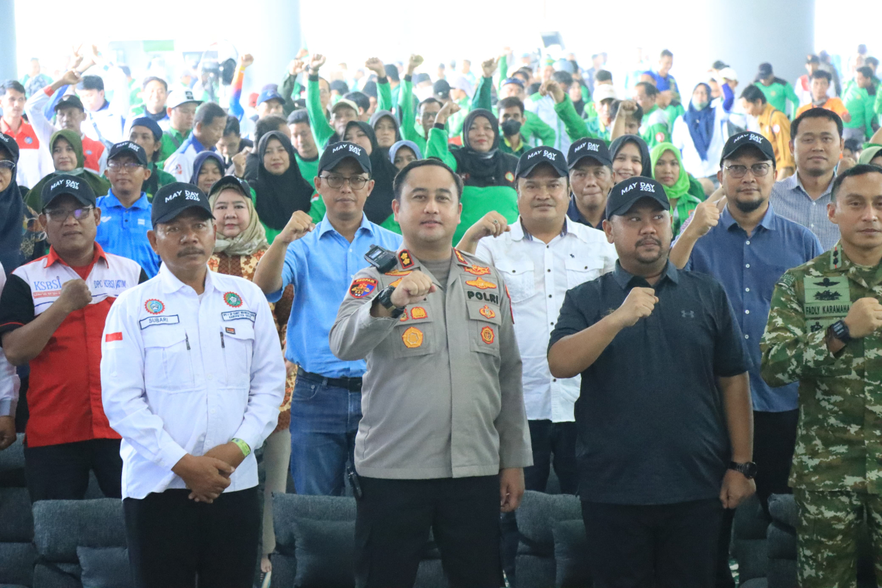 May Day 2026 di Gresik Kondusif, Kapolres Apresiasi Sinergi Buruh dan Aparat
