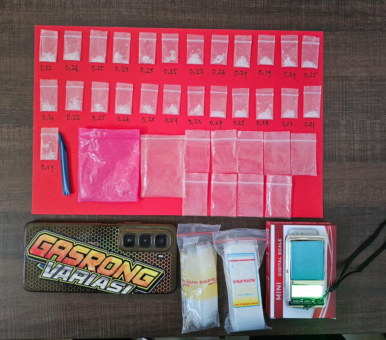 Dua Pengedar Sabu Dibekuk di Kecamatan Kota Gresik, Polisi Sita 23 Paket Siap Edar