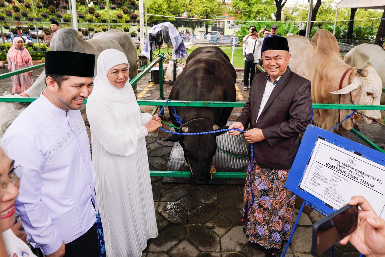 Stok Hewan Kurban Jatim Aman dan Sehat, Khofifah: Semangat Berkurban Masyarakat Luar Biasa
