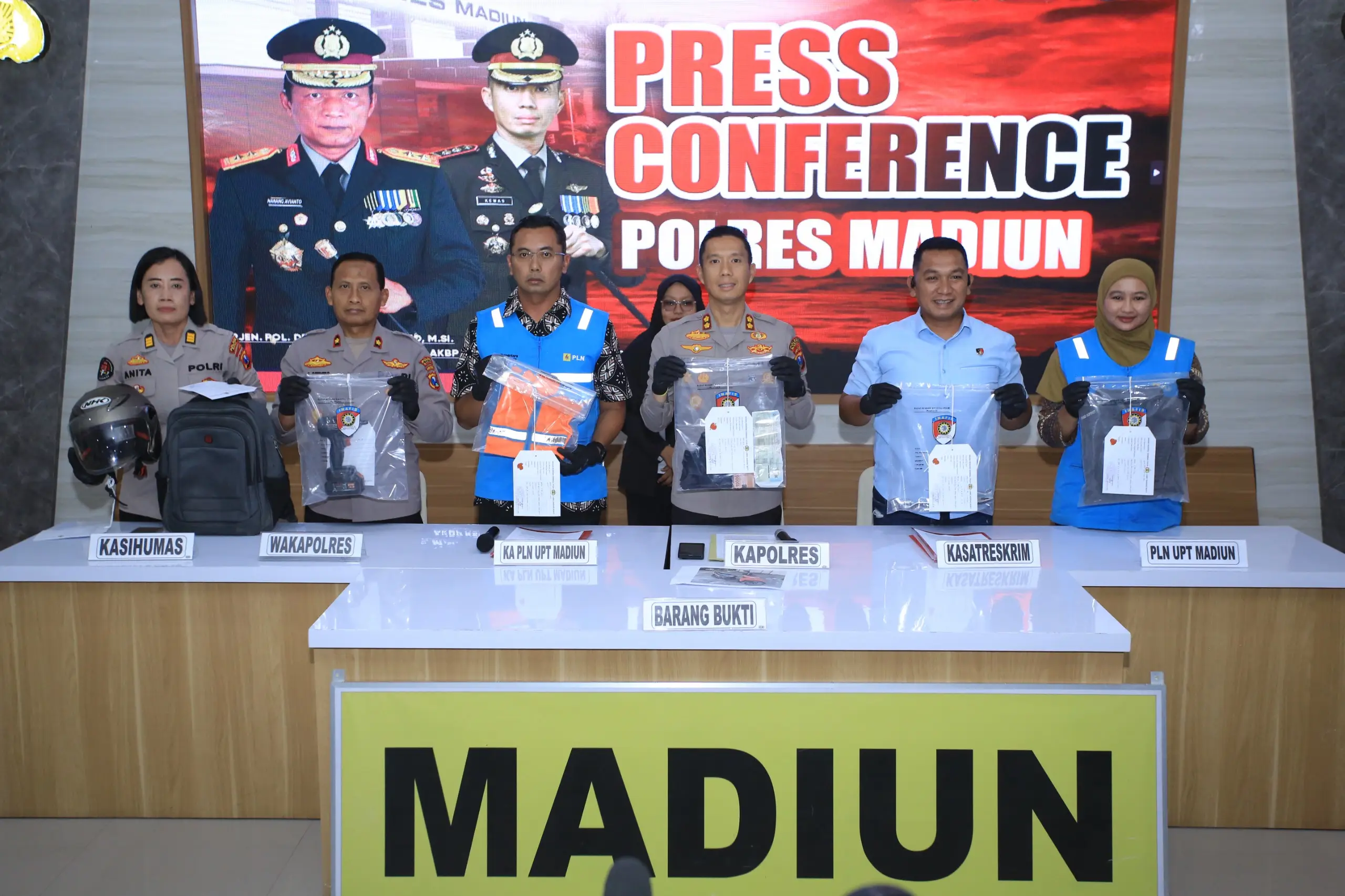 Polres Madiun Amankan Mantan Karyawan Curi Aset PT PLN
