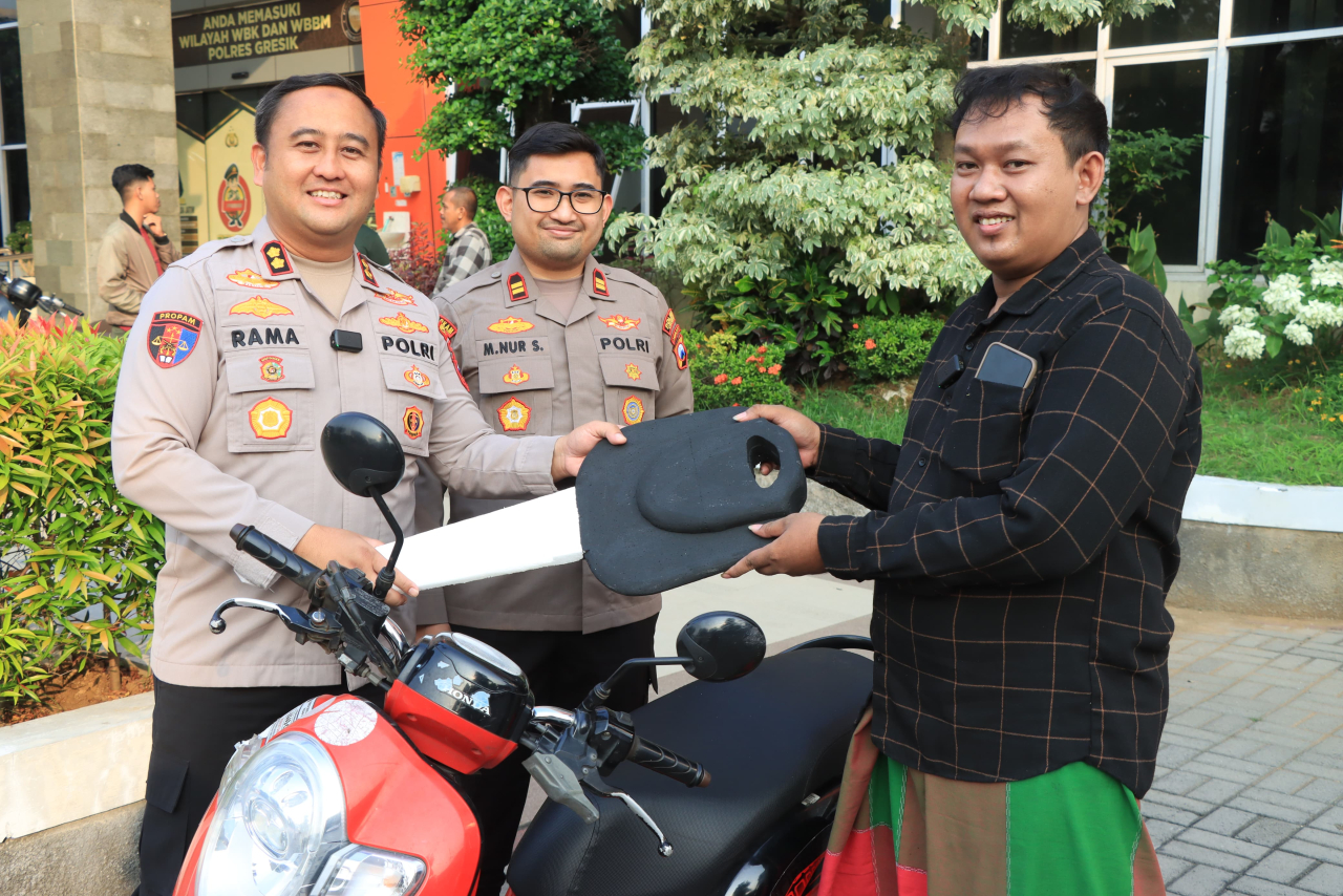 Polres Gresik Kembalikan Motor Hasil Kejahatan ke Pemiliknya, Gratis