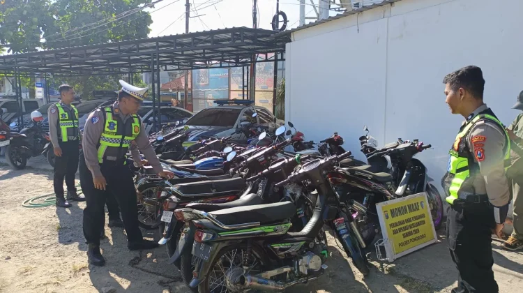 Polres Ponorogo Amankan 112 Motor Untuk Balap Liar