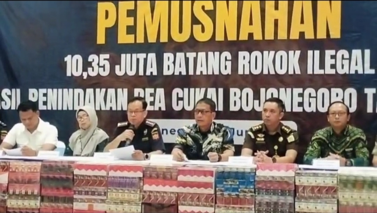 Bea Cukai Bojonegoro Musnahkan 10,3 Juta Batang