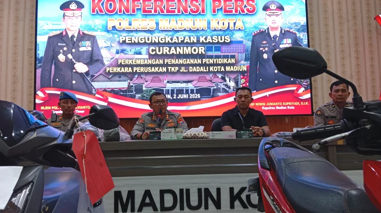 Polres Madiun Kota Tetapkan Sembilan Tersangka Perusakan Fasum Jalan Dadali