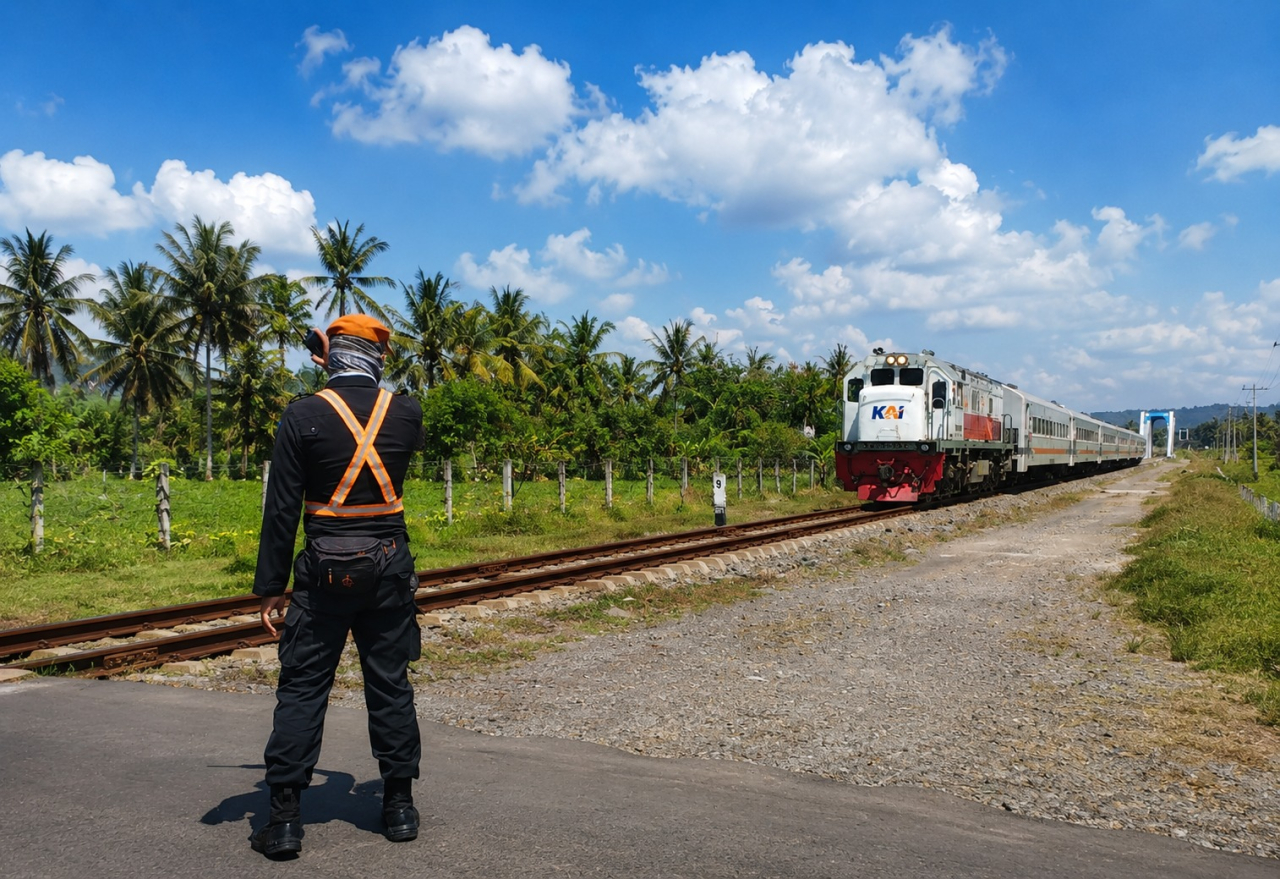 Antisipasi Kecelakaan Libur Panjang, KAI Daop 9 Jember Terjunkan 17 Petugas Jaga Lintas Ekstra