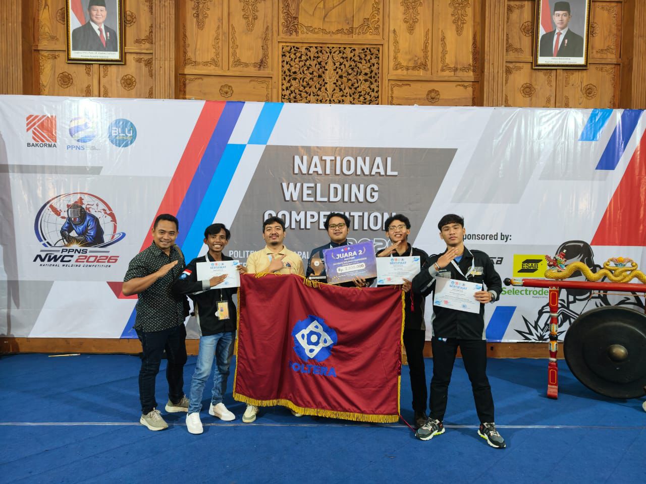 Borong Empat Gelar Juara, Mahasiswa Poltera Sampang Dominasi National Welding Competition 2026